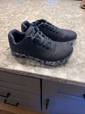 NOBULL Navy Knit Training Shoes with Blue Camo Sole